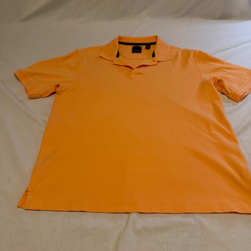 Arrow Women's Orange Short Sleeve Polo Shirt Size M Casual Knit Top